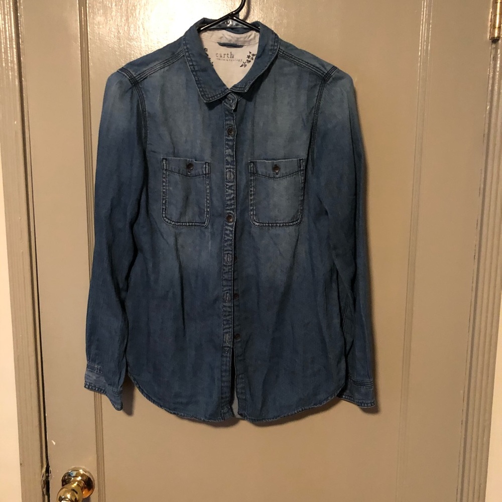 Women cute jean shirt